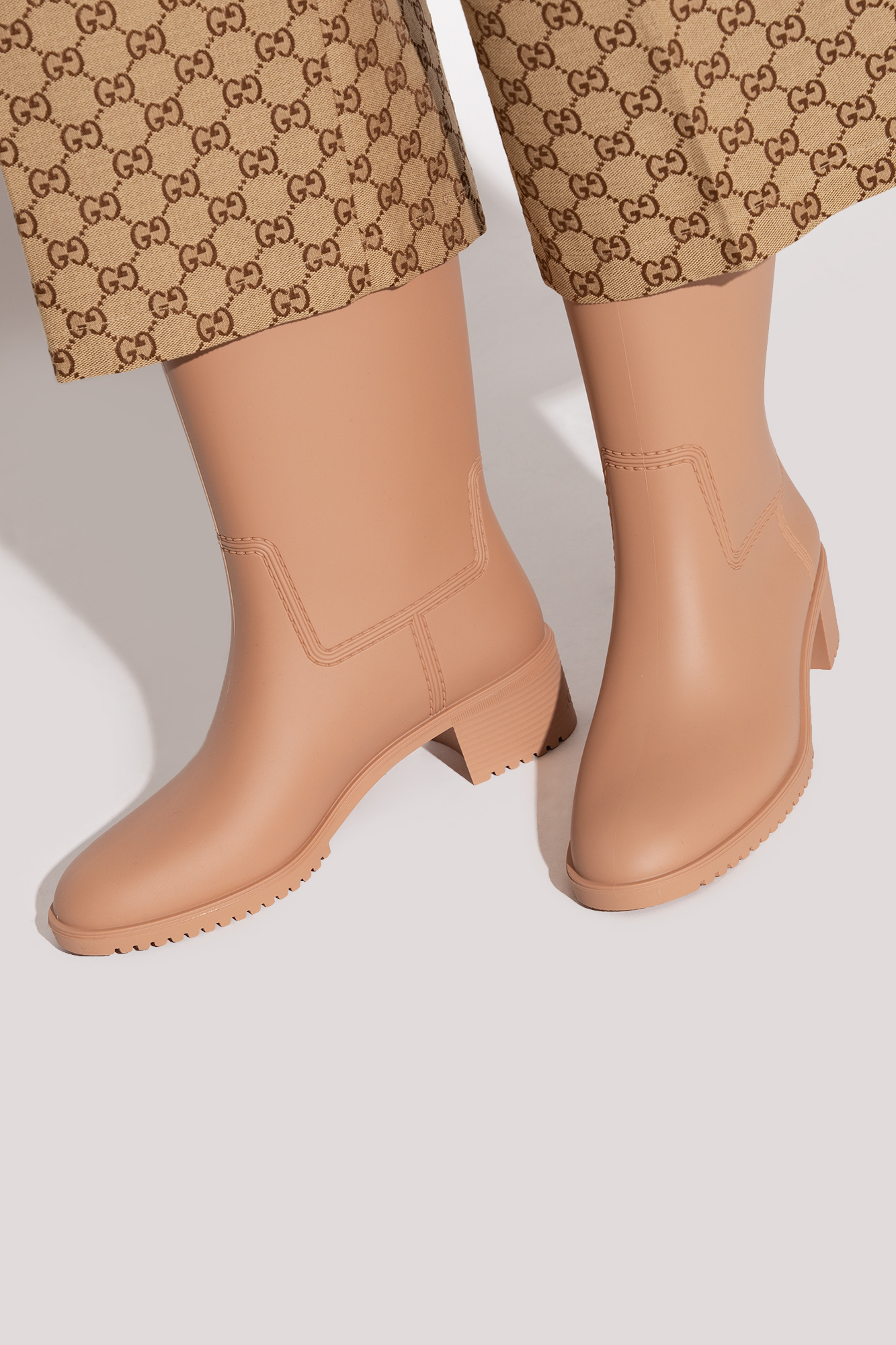 Pink Heeled rain boots Gucci Vitkac Canada